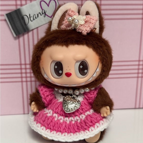 Other - Labubu pink crochet dress